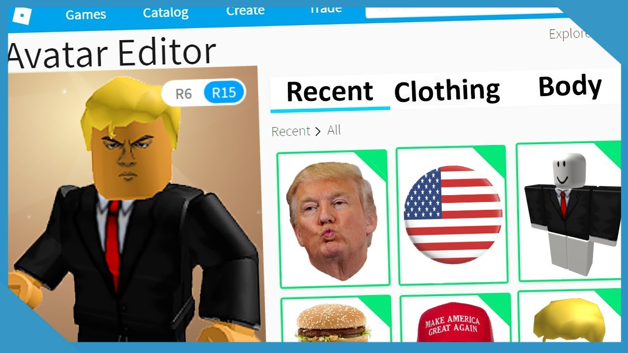 Becoming Donald Trump In Roblox Youtube - make america great again roblox