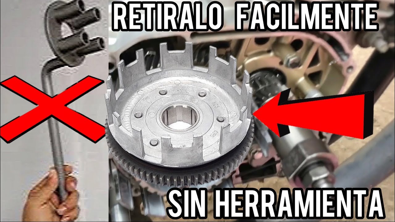 COMO QUITAR EL PLATO O CORONA DE EMBRAGUE 😎 SIN LLAVE ESPECIAL PARA AUMENTAR POTENCIA