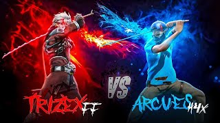 Arceus H4X📲 Vs Trizex FF📲 || Tornado God Vs Freestyle God 😱🔥 @NonstopGaming_1v1 series #01