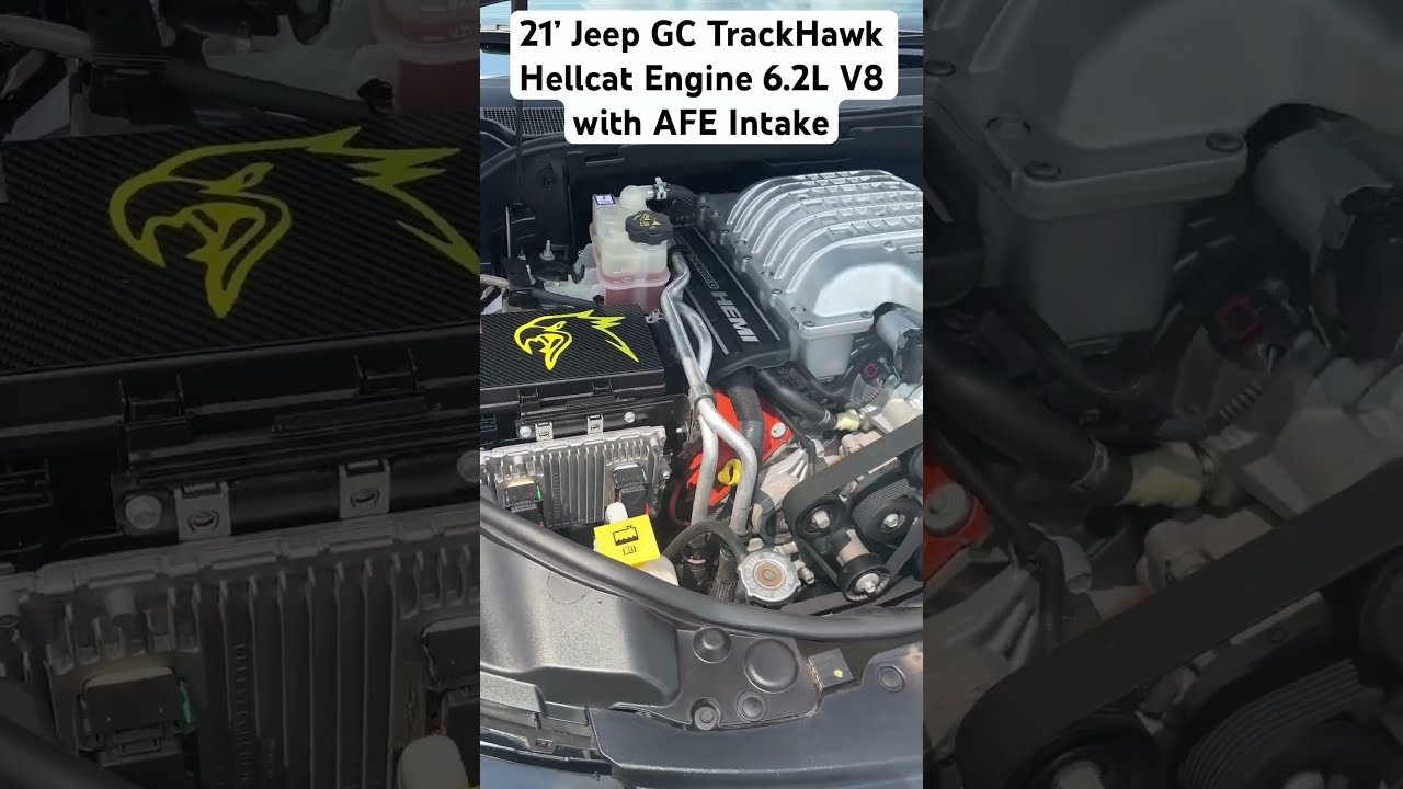 21 Jeep GC TrackHawk Hellcat Engine 6 2L V8 With AFE Intake Trackhawk