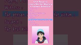 Create Murder Mystery in Yandere Simulator