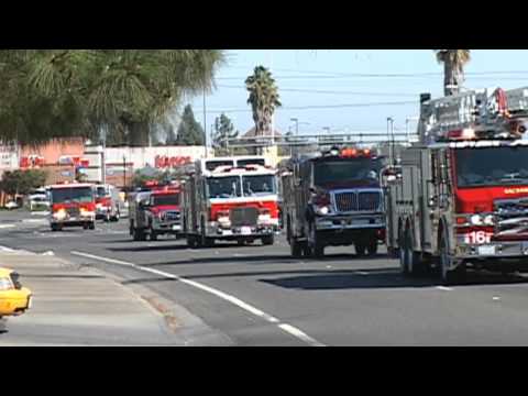 Sacramento, CA 10-12-2010: Memorial Procession for Sacramento Metro Firefighter Jim Saunders