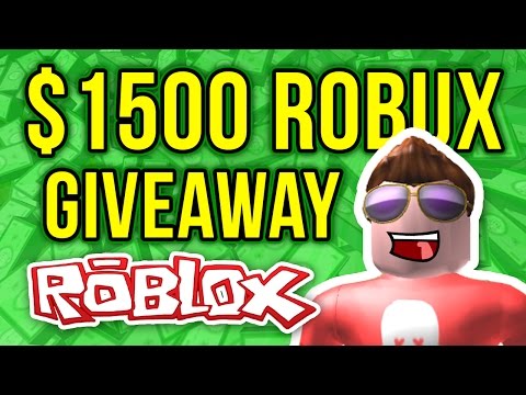 1500 Robux Giveaway Youtube - robux giveaway 1500 roblox