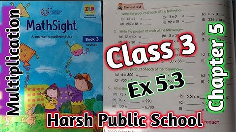 Exercise 5.3  Maths Sight Class 3|Chapter 5 Multiplication |Maths Sight Class 3|#hpsgurugram