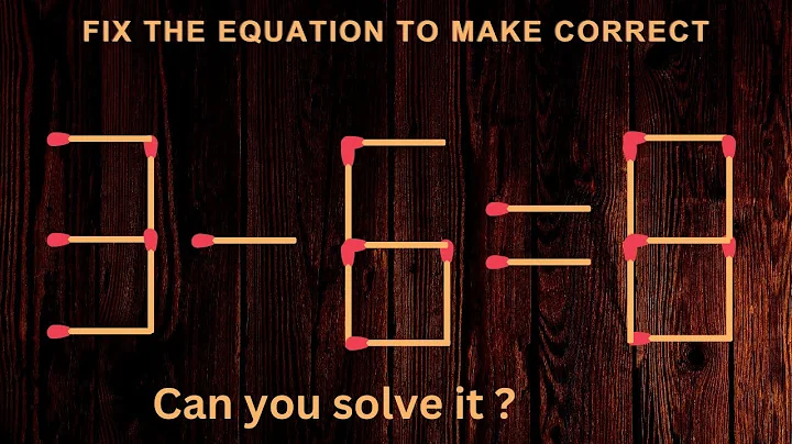 Turn the wrong equation into correct | Matchstick Puzzle 3-6=8  #matches #mindtest #mathtrick