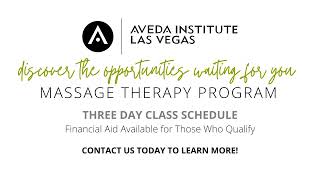 Consider a career in Massage Therapy at the Aveda Institute Las Vegas