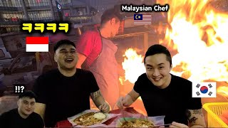 Korean &amp; Indonesian trying the best Char Kuey Teow in KL