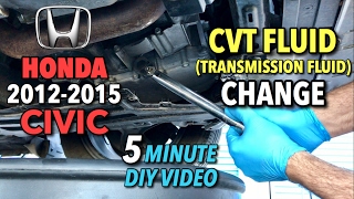 Honda Civic CVT Fluid Change 20142015  5 Minute DIY Video