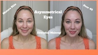Asymmetrical Eyes| Everyday Makeup| Over 40