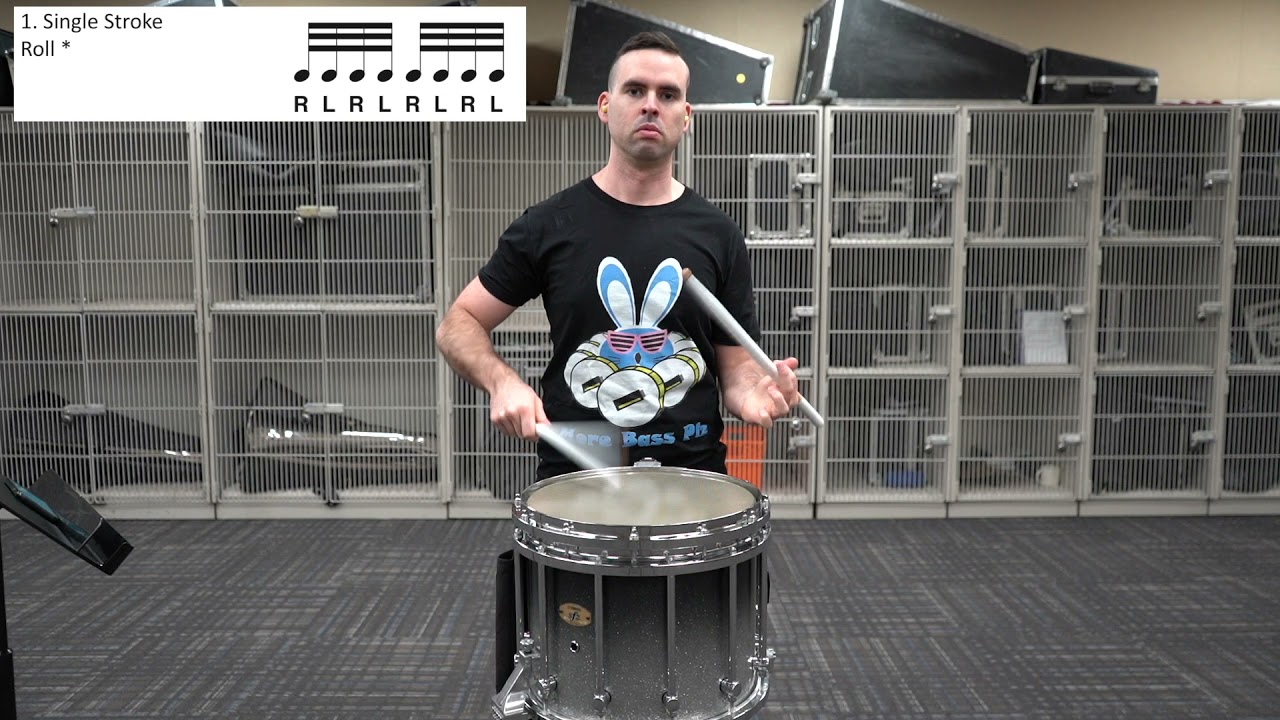 Single Stroke Roll Rudiment Example (slow, fast, slow) YouTube