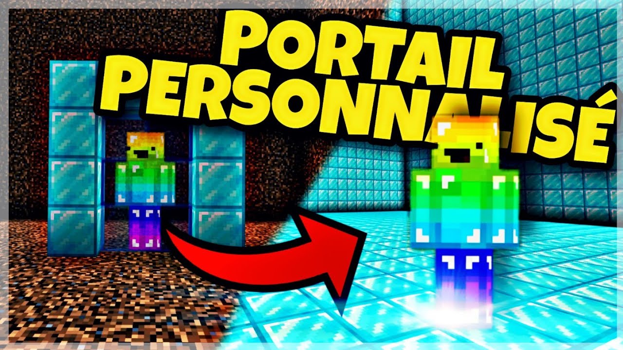 Comment faire un PORTAIL PERSONNALISÉ / Minecraft bedrock / MCPE - MCBE
