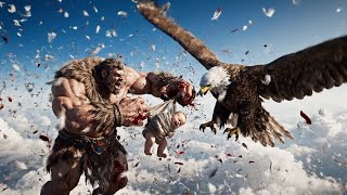 🌄 “Guardian of the Dawn: The Giant’s Promise to Protect the First Humans from Extinction”