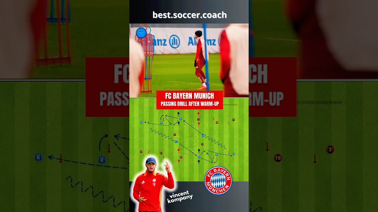 🔴🔵I'll Teach You How Vincent Kompany Does It at Bayern Munich ⚽️🔥 – Passing Drill Like a Pro 2024