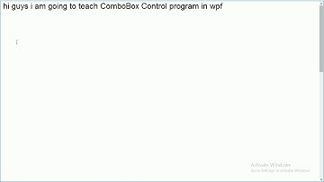WPF ComboBox Control