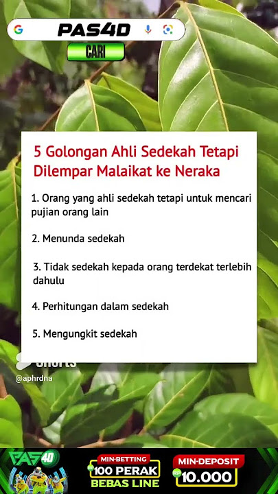5 golongan ahli sedekah tetapi dilempar malaikat ke Neraka #shorts #storyislami