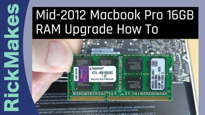 How Install Memory in a MacBook Pro (Mid 2012) MacBookPro9,2 - YouTube