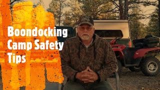 Boondocking Camp Safety Tips