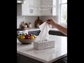 Handmade mother of pearl tissue box cover