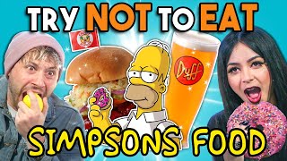 Try Not To Eat Challenge  Simpsons Food At Universal Studios | People Vs. Food