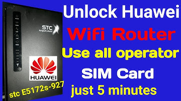 How To Unlock Huawei Wifi Router .Free Unlock STC E5172s-927 4g Wifi Router