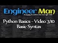 Basic Syntax - Python Basics 3/10
