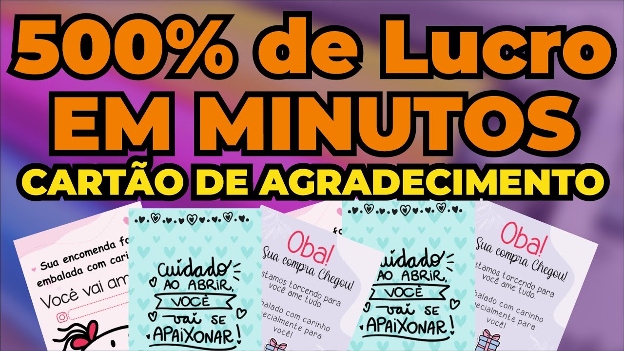 Cartão de Agradecimento - Artes que vendem fácil - Produção e Dicas na gráfica rápida