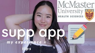how i got into ~mcmaster health sci~ part 2//supp app experience + tips