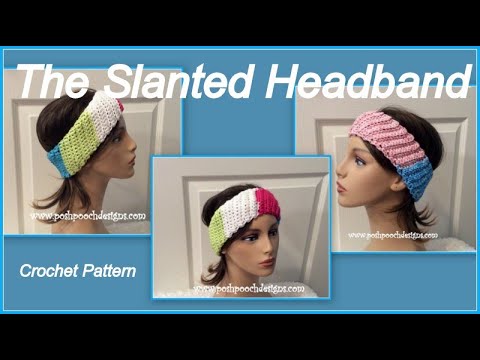 The Slanted headband Crochet Pattern #crochet #crochetvid - YouTube