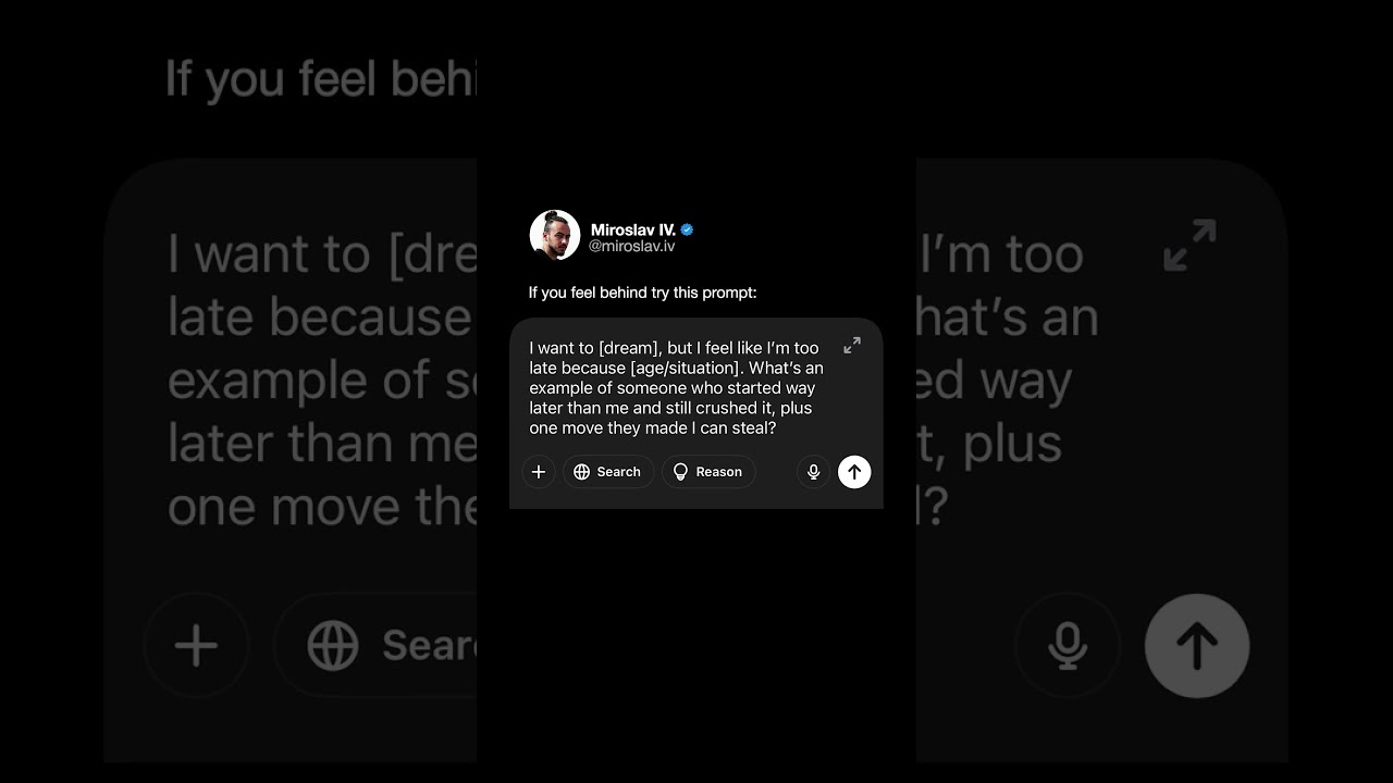 If you feel behind try this ai prompt. 