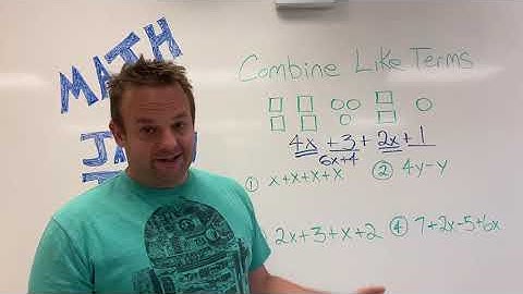 Combining Like Terms Sixth Grade Math Lesson