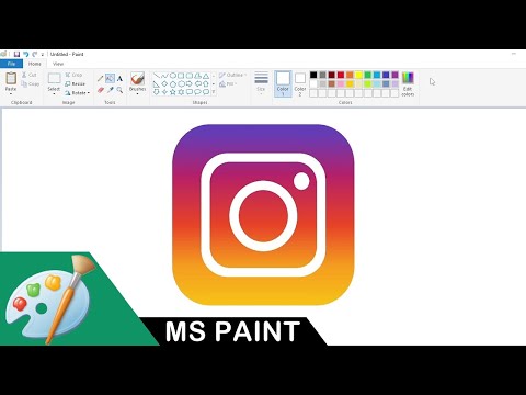 How to draw the Instagram icon using MS Paint | Drawing Tutorial