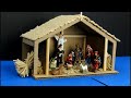 cómo hacer un pesebre de carton, Christmas manger with cardboard