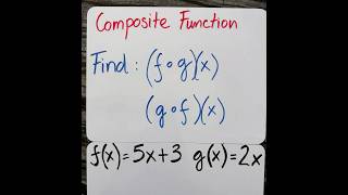 Composite Functions: How to find (𝑓∘𝑔)(𝑥) and (𝑔∘𝑓)(𝑥).
