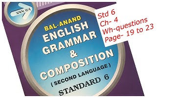 English Grammar std 6 Wh-questions