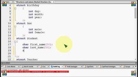 Bangla C programming tutorial 100 Structures and unions Nested structure 2   YouTube