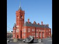 Welsh Parliament and Pierhead, Cardiff, Wales