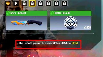Use Tactical equipment 15 times in mp ranked matches | Cod mobile