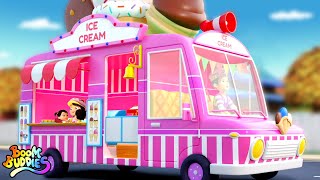 Wheels On The Ice Cream Truck, Car Cartoon Nursery Rhymes for Kids by Boom Buddies