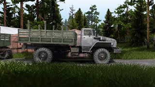 Восстановленный военный Урал 43206 с колёсной формулой 4х4. Spintires