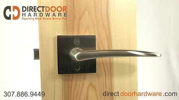 Emtek Poseidon Lever with Square Rosette in Satin Nickel