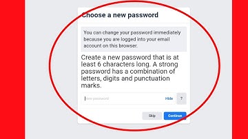 Facebook | Creat a new Password that is at least 6 Character Long