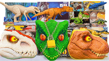 Jurassic World Unboxing Review ASMR | Dinosaur Mystery Box Lock ,Indominus Rex ,T-Rex ,Dilophosaurus