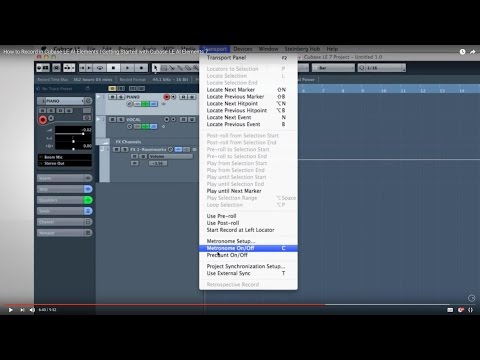 How to Record in Cubase LE AI Elements | Getting Started with Cubase LE AI Elements 7