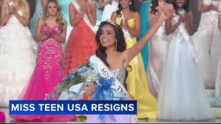 Miss Teen USA steps down just days after Miss USA's resignation, citing 'personal values'