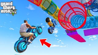 SHINCHAN AND FRANKLIN TRIED BIGGEST JUMP MEGA RAMP CHALLENGE IN GTA 5!