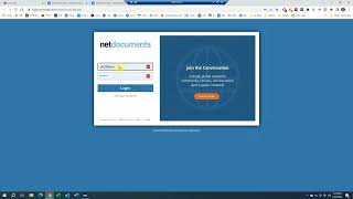 Logging into NetDocuments