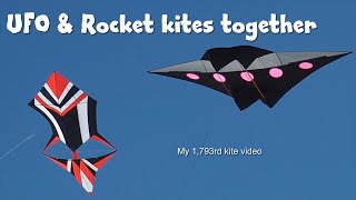 UFO & Rocket kites together