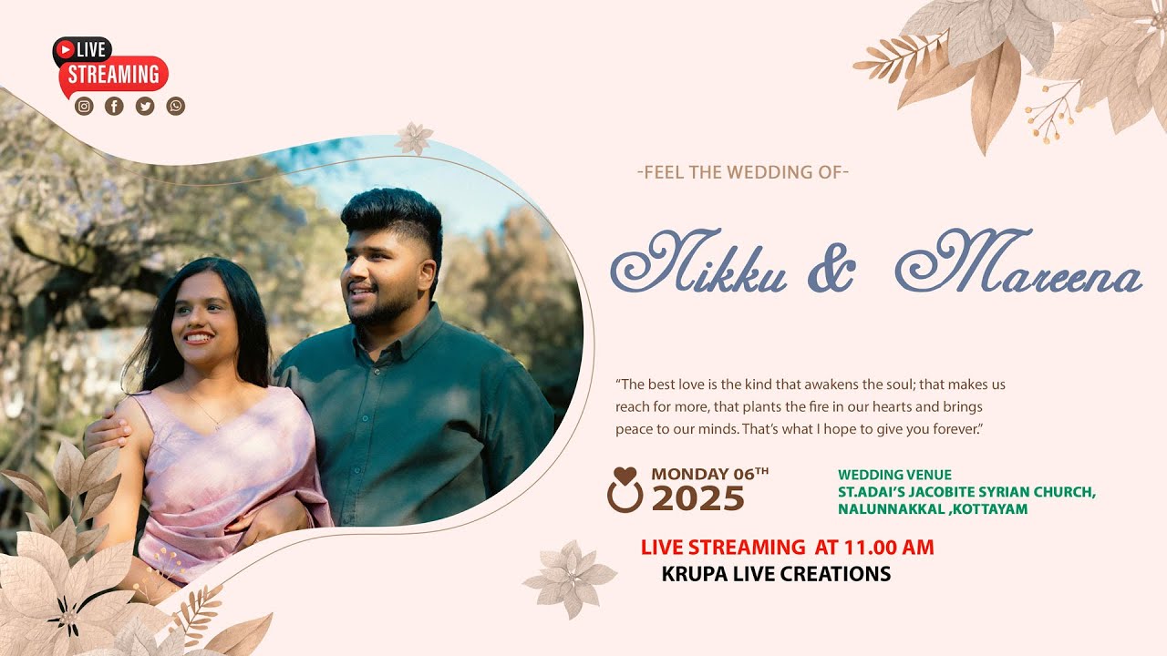 NIKKU 💕  MAREENA // WEDDING LIVE STREAMING // 06.10.25