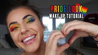 How To Get Rainbow Eyes! Beginner Pride MakeUp Tutorial!