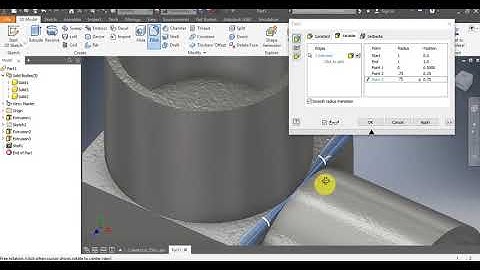Inventor 2018 - Tutorial 15: 3D Fillets
